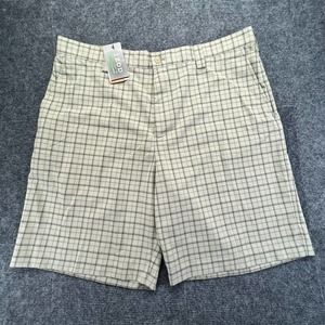 IZOD XFG Golf Shorts Mens 38x9 Green Plaid UPF 50 Cool FX Performance Wear